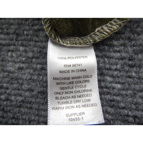 A.N.A. A New Approach Blouse Top Women's Size 0X Green Pink Colorblock Tie Front - Picture 5 of 8